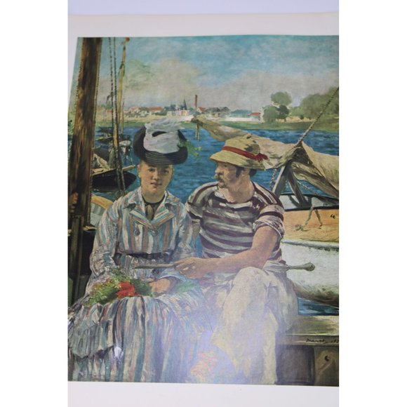 Edouard Art Print Boating At Argenteuil Edouard Vintage